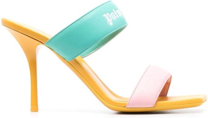 Palm Angels 90mm logo-band sandals Pink