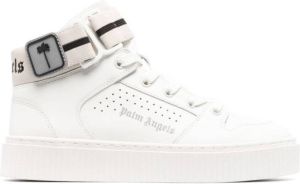 Palm Angels branded strap-detail sneakers White