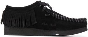 Palm Angels fringed lace-up shoes 1010 BLACK