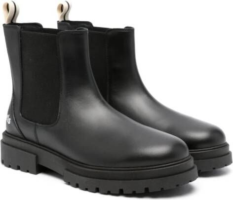 Palm Angels Kids Chelsea leather boots Black