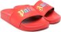 Palm Angels Kids logo-embossed moulded slippers Red - Thumbnail 1