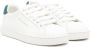 Palm Angels Kids logo-print low top leather trainers White - Thumbnail 1