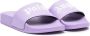 Palm Angels Kids logo-print open-toe sliders Purple - Thumbnail 1