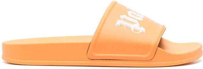 Palm Angels logo-embossed slides Orange