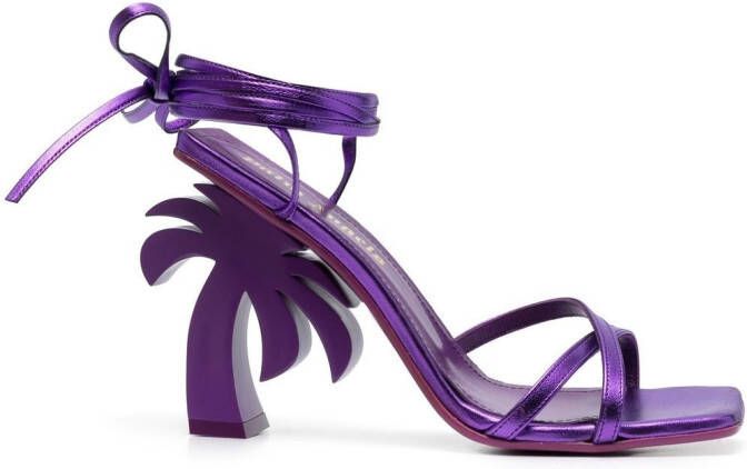 Palm Angels Palm Beach lace-up sandals Purple