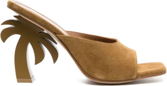 Palm Angels Palm Beach suede mules Brown