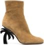 Palm Angels Palm-heel 105mm suede boots Brown - Thumbnail 1