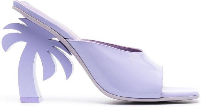 Palm Angels Palm Tree heeled pumps Purple