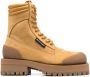 Palm Angels square-toe combat boots Yellow - Thumbnail 1