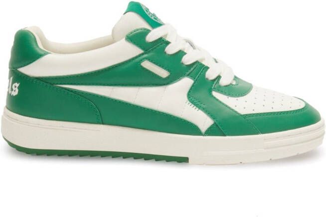 Palm Angels University lace-up leather sneakers Green