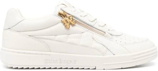 Palm Angels University leather sneakers Neutrals