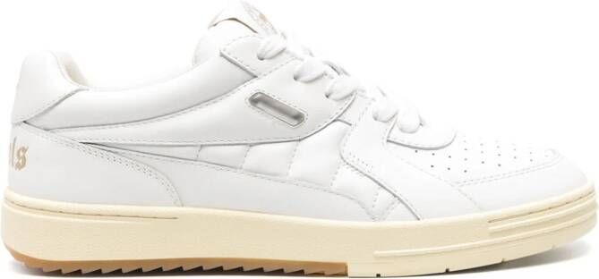 Palm Angels University quilted leather sneakers White