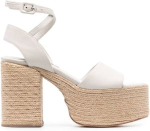 Paloma Barceló 110mm heeled leather sandals White