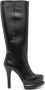 Paloma Barceló 120mm knee-high leather boots Black - Thumbnail 1