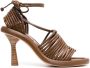 Paloma Barceló 120mm multi-strap sandals Brown - Thumbnail 1