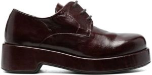Paloma Barceló 50mm lace-up leather shoes Brown