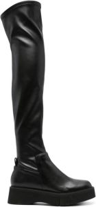 Paloma Barceló 50mm thigh-high leather boots Black