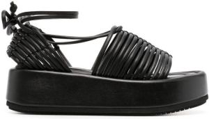 Paloma Barceló 60mm open-toe leather sandals Black