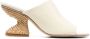 Paloma Barceló 85mm open-toe leather mules White - Thumbnail 1