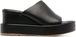 Paloma Barceló 85mm open-toe leather sandals Black
