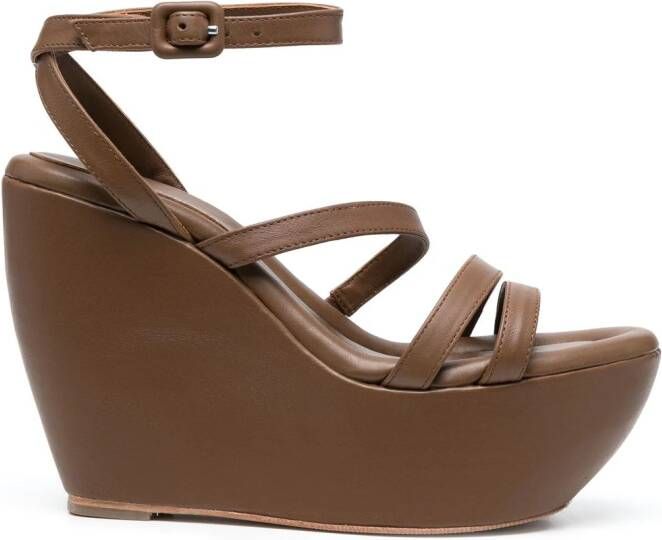 Paloma Barceló almond-toe sandals Brown