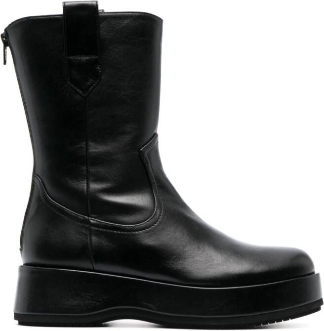 Paloma Barceló ankle leather boots Black