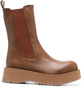Paloma Barceló ankle-length leather Chelsea boots Brown