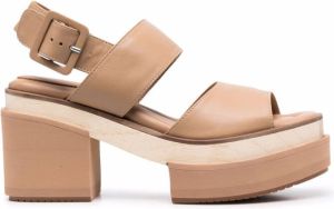 Paloma Barceló buckle-fastened leather sandals Brown