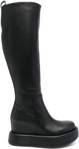 Paloma Barceló calf-length leather 40mm boots Black