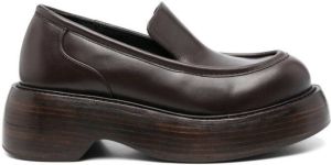 Paloma Barceló chunky 60mm leather loafers Brown