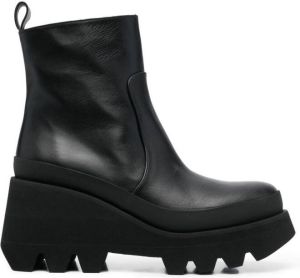 Paloma Barceló chunky 90mm leather boots Black