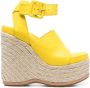 Paloma Barceló Clama jute-wedge sandals Yellow - Thumbnail 1