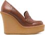 Paloma Barceló Dodi 120mm wedge-heel penny loafers Brown - Thumbnail 1