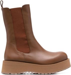 Paloma Barceló elasticated side-panel ankle boots Brown