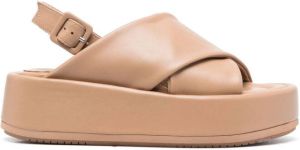 Paloma Barceló leather crossover 55mm sandals Neutrals