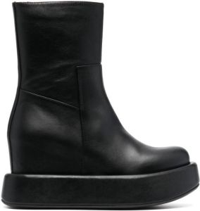 Paloma Barceló leather platform boots Black