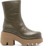 Paloma Barceló Leonor 80mm leather boots Green - Thumbnail 1