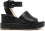 Paloma Barceló Luna 75mm leather platform sandals Black - Thumbnail 1