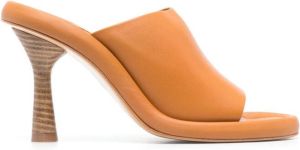 Paloma Barceló open-toe 105mm leather mules Brown
