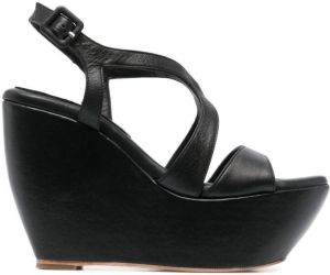 Paloma Barceló open-toe wedge sandals Black
