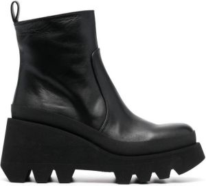 Paloma Barceló Piero Iris 80mm leather ankle boots Black