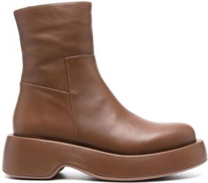Paloma Barceló platform leather boots Brown