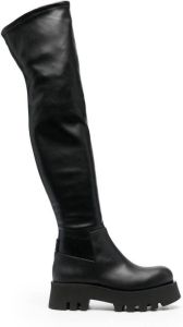 Paloma Barceló round-toe thigh-high boots Black