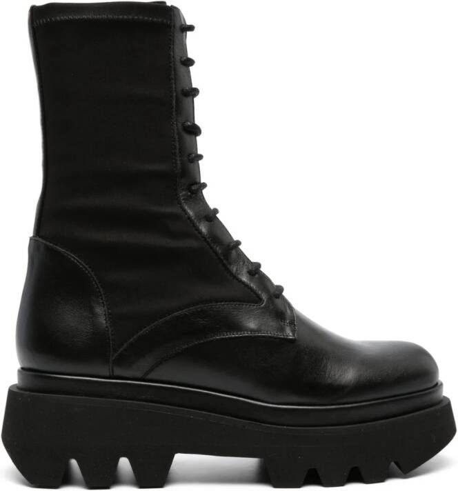 Paloma Barceló Trey lace-up leather boots Black