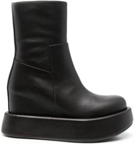 Paloma Barceló zip-up ankle leather boots Brown