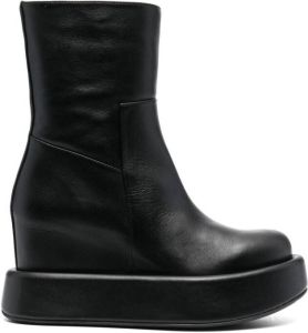 Paloma Barceló zip-up leather boots Black
