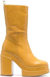 Paloma Barceló zip-up mid-calf leather boots Yellow
