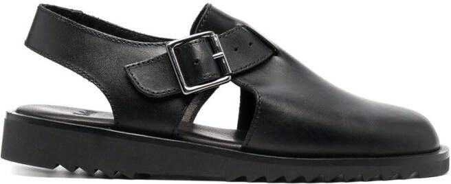 Paraboot Adriatic 3mm leather sandals Black