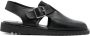 Paraboot Adriatic 3mm leather sandals Black - Thumbnail 1