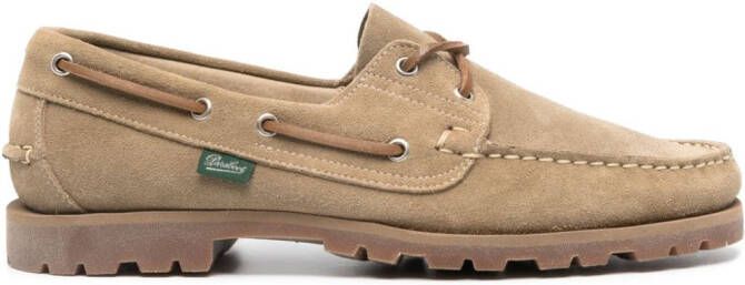 Paraboot Barth suede boat shoes Neutrals